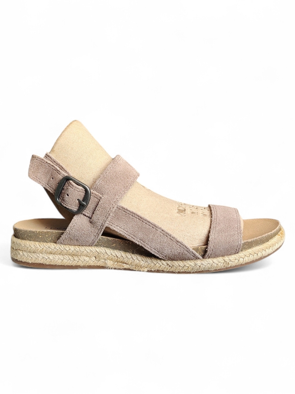 LUCKY BRAND Gadine Camel Suede Espadrille Adjustable Sandals Women's Size 8